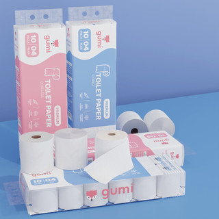 (Tặng kèm 2 cuộn) Set 10 cuộn giấy vệ sinh Gumi cao cấp bịch 4 lớp dày dặn, mềm mịn.