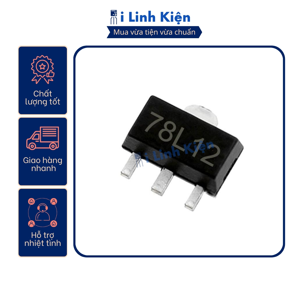Ic nguồn 78L12 0.1A 12V SOT-89 | Shopee Việt Nam