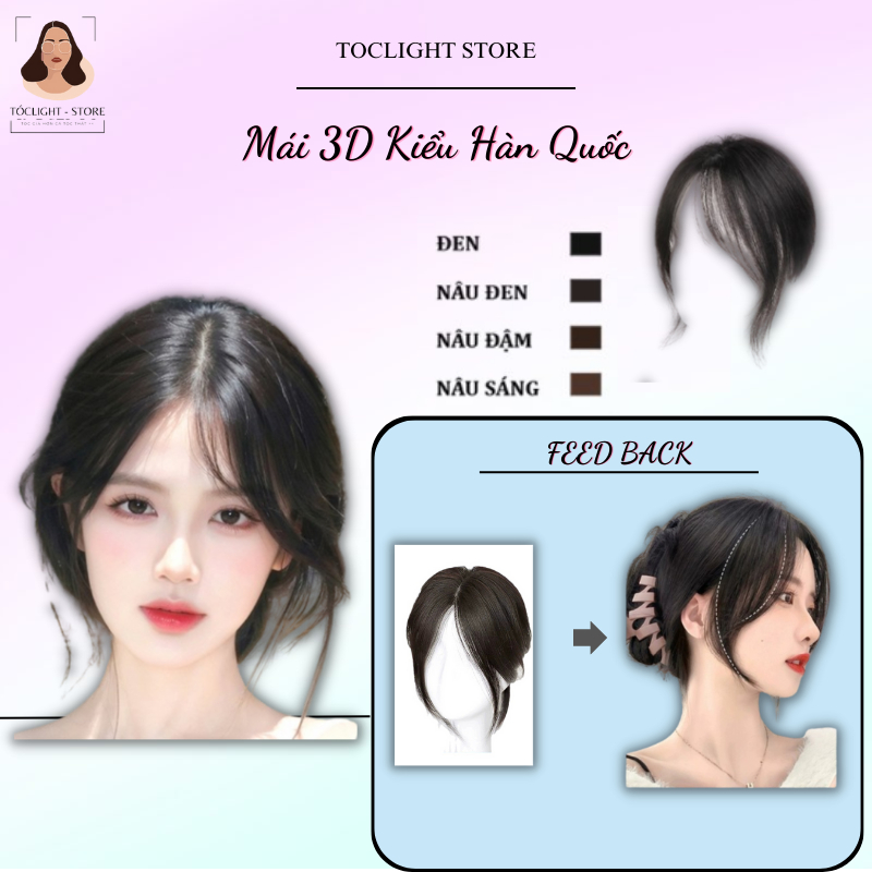 🔥(CHÂN TÓC THẬT) Tóc mái giả 3D Phủ Hói Kiểu Hàn Quốc layer mới nhất ...