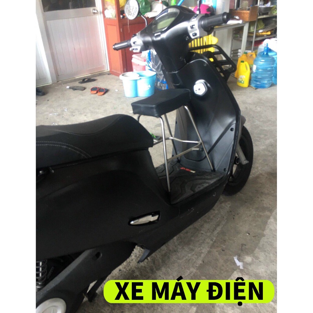 [ ĐÔN NỆM ] GHÊ ĐÔN GA INOX YÊN NỆM ĐEN XE MÁY ĐIỆN , XE TAY GA