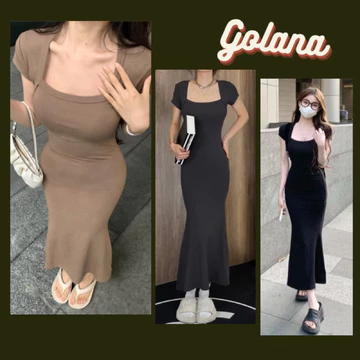 Đầm Body Dáng Dài Đuôi Cá Len Tăm, Váy ôm body sexy Hai Dây 3 Màu tôn dáng cực đỉnh( có bigsize)( Có Sẵn-Giao ngay)