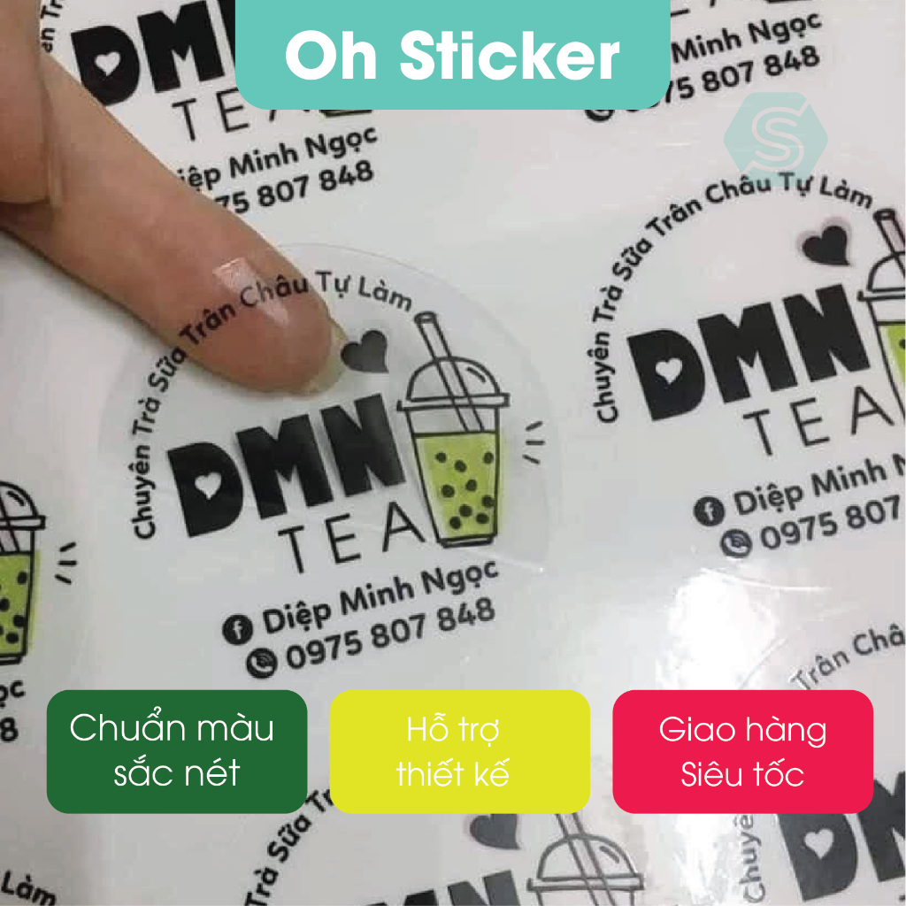 In tem nhãn, in sticker logo Theo Yêu Cầu. Giá Cực Rẻ chỉ từ 200d/tem ...