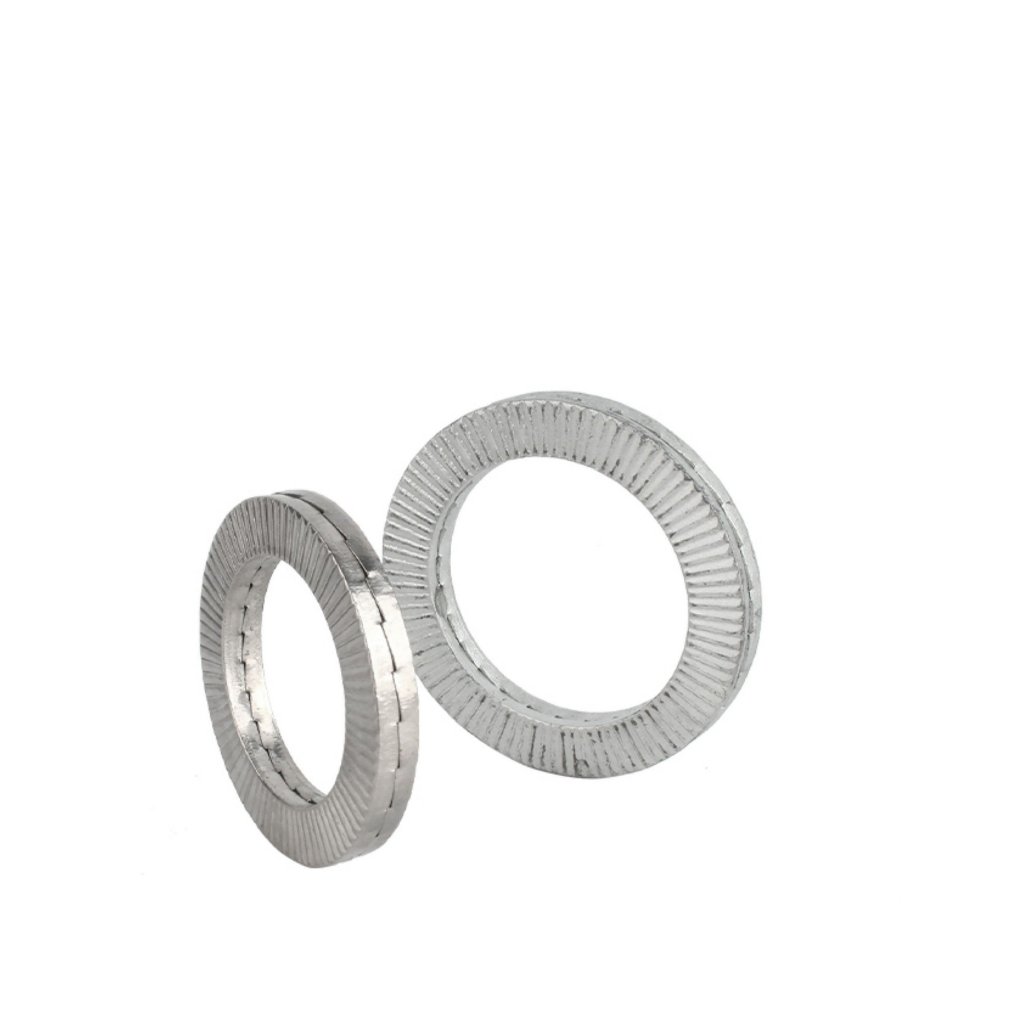 (INOX304)  M3-M12 Long đền chống xoay ,vòng đệm khóa, long đen kép, long đền nord lock