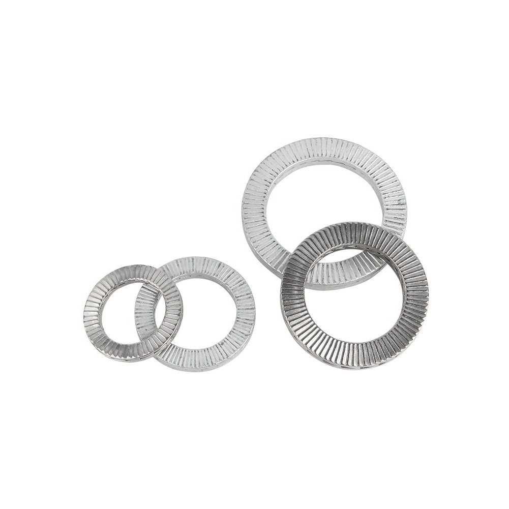 (INOX304)  M3-M12 Long đền chống xoay ,vòng đệm khóa, long đen kép, long đền nord lock