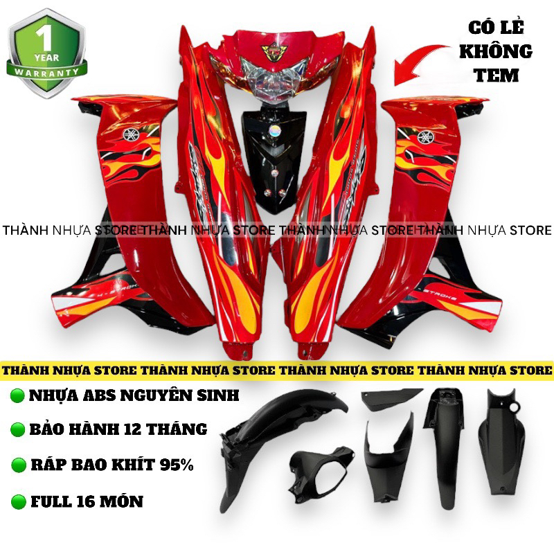 Dàn áo sirius đỏ đen tem lửa (Xem mô tả)