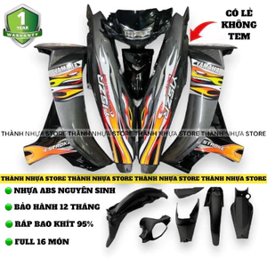 Dàn áo sirius xám ghi đen tem Lửa Y15ZR (Xem mô tả)
