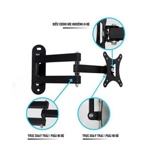 CP102 - Giá treo màn hình máy tính Xoay đa năng - Xoay trái- phải 180 độ - Màn hình 17 -32 inch - Rẻ hơn NB – P4