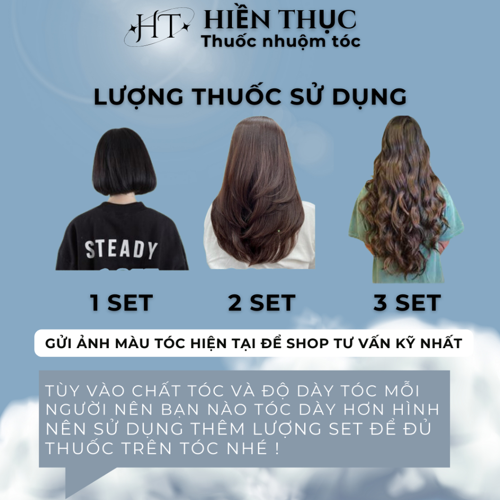 Thuốc nhuộm tóc màu Đỏ Cam tặng kèm dụng cụ nhuộm | thuốc nhuộm tóc Hiền Thục