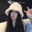 Mũ bucket lông cừu nữ Hàn Quốc DWIN tai bèo nón cụp len ulzzang đẹp mùa đông thời trang màu trắng, be, đen MU03A