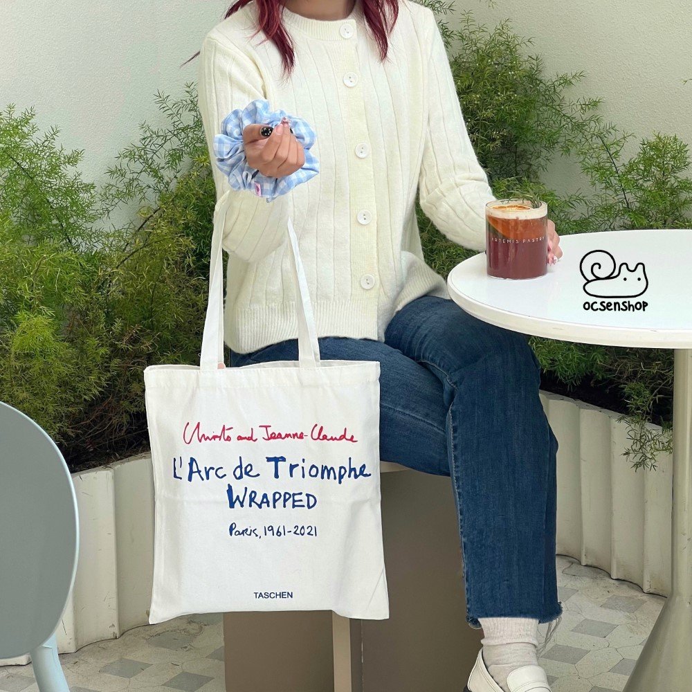 Túi tote vải canvas túi đeo vai đi học đi chơi thời trang hàn quốc