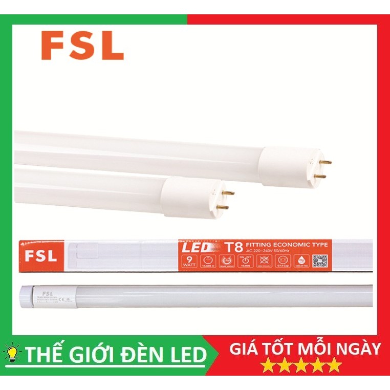 (HỎA TỐC) Bóng đèn LED T8 FSL 60cm 9W - 1M2 28W ánh sáng trắng hàng ...