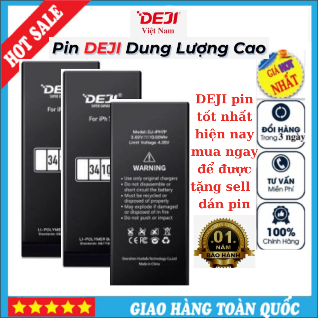 Pin DJ dung lượng cao và chuẩn cho IP 5/5S/5C/5SE/6/6p/6S/6SP/7/7P/8/8Plus/X/XR/XS/XSM/11/12/12ProMax tặng sell dán pin