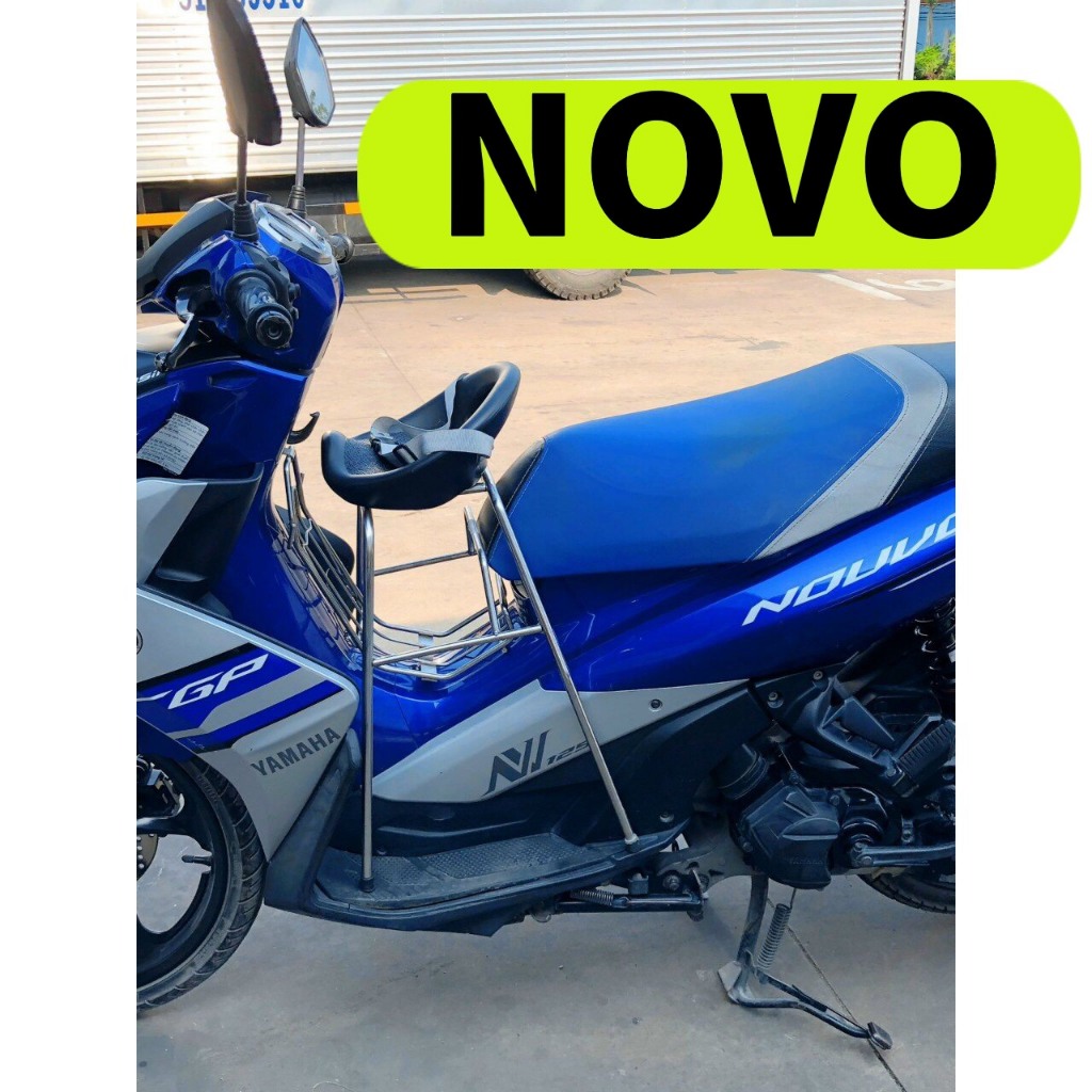 [ ĐÔN NHỰA NOVO ] GHẾ ĐÔN GA INOX YÊN NHỰA CÓ DÂY ĐAI , Ghế ngồi xe NOVO