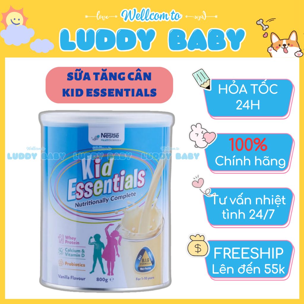 Sữa Kid Essentials Nestle Úc Vị Vani - Sữa Bột Công Thức 800g luddybaby ...