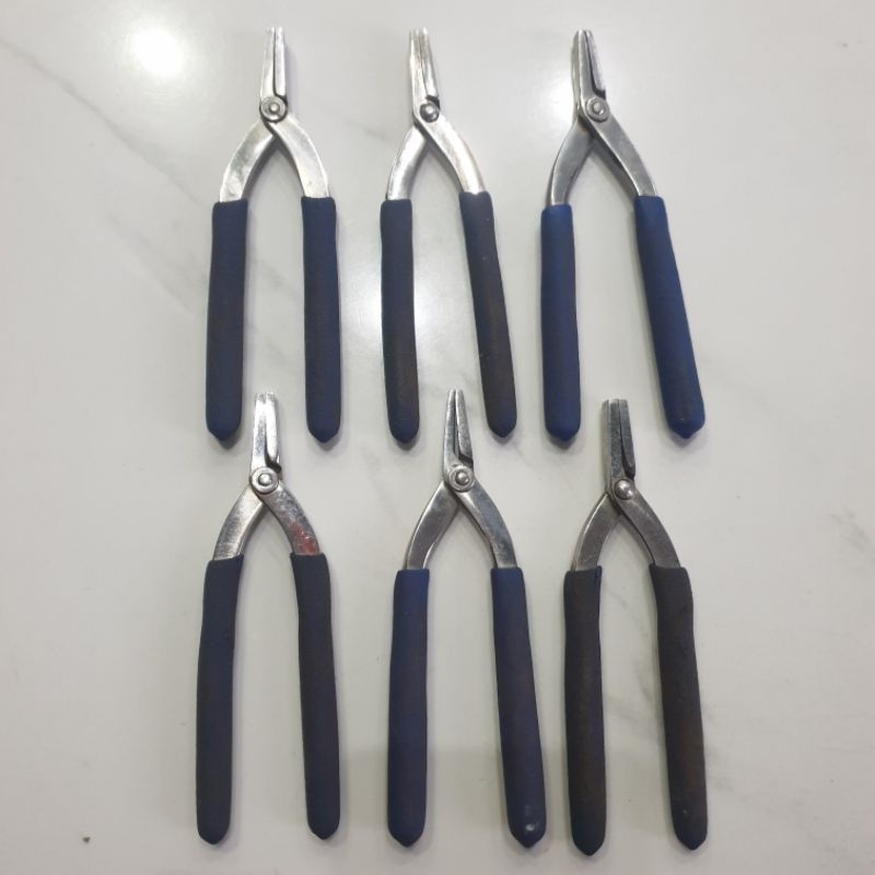 kềm inox đầu bằng tay cao su êm thủ công mỹ nghệ kim hoàn 5 inches ...