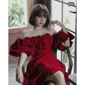 🔮 ĐẦM NHUNG SIÊU XING - ĐẦM NHUNG TAY RỚT TÙNG BÍ - NOEL + TẾT MẶC ĐỀU XINH 🔥𝐇𝐨𝐚̉ 𝐓𝐨̂́𝐜🔥 𝐌𝐄𝐎𝐈𝐍𝐃𝐀𝐇𝐎𝐔𝐒𝐄