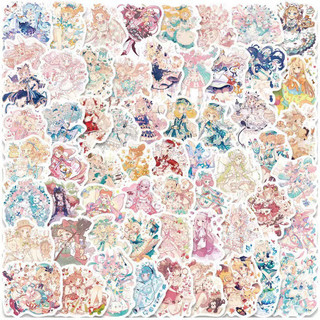 Sticker - Hình dán cô bé dễ thương 50 mẫu ngẫu nhiên 🌷 quà tặng, trang trí, bề mặt sticker có cán màng mờ kháng nước