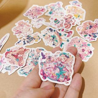 Sticker - Hình dán cô bé dễ thương 50 mẫu ngẫu nhiên 🌷 quà tặng, trang trí, bề mặt sticker có cán màng mờ kháng nước