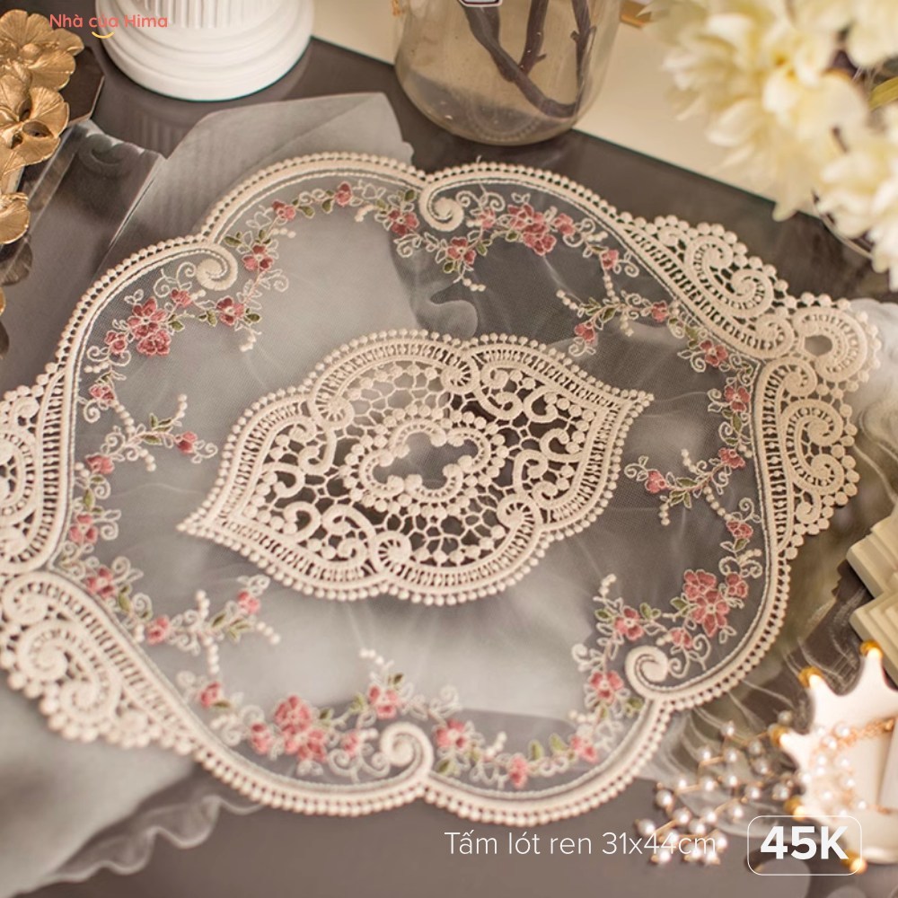 Tấm lót ren vintage, decor, lót lọ hoa, vải ren cao cấp | Shopee Việt Nam