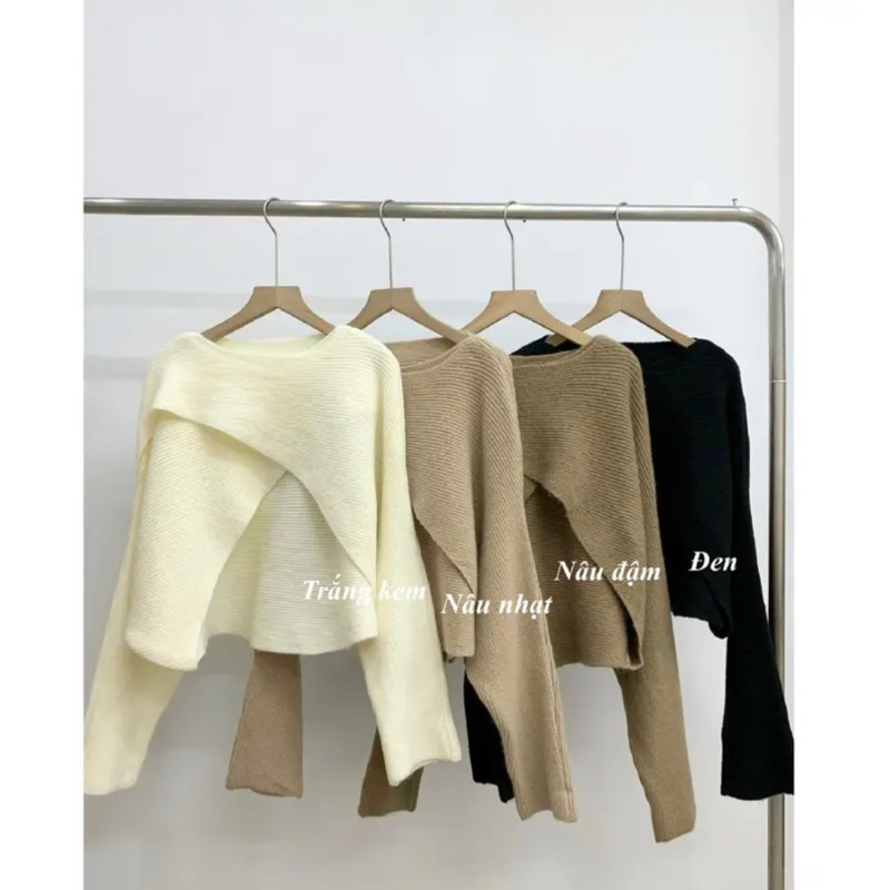Áo Len VẠT CHÉO đúng trend thu đông năm nay