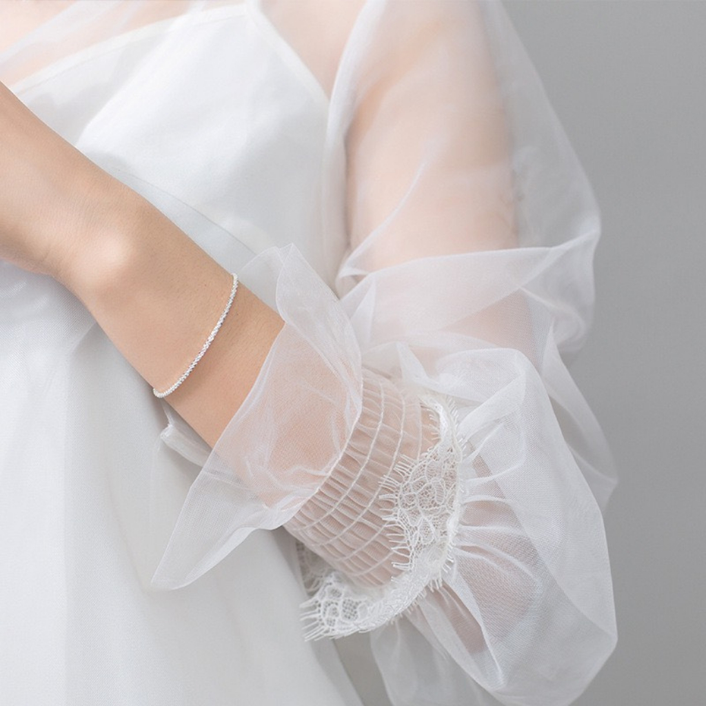 Lắc tay bạc nữ Tyche Blink dây xù bắt sáng lấp lánh Tyche Jewelry