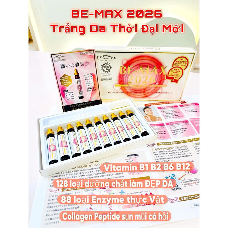 Tinh Chất Trẻ Hoá Da Mượt Tóc Bemax 2026. | Shopee Việt Nam