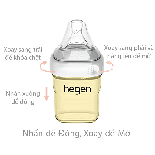 [Chính hãng] Núm ti - Bình sữa HEGEN Fullbox cho bé từ ss, chống sặc, chống đầy hơi - 60ml/150ml/240ml/330ml