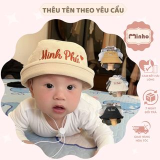 Mũ Bucket thêu tên theo yêu cầu cho bé cực đáng yêu, thêu công nghệ cao - Hàng loại 1 Dollar Minho