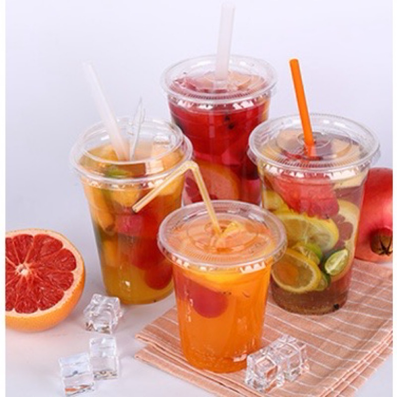 [BUÔN] CỐC NHỰA 300ML, LY NHỰA PP DÙNG 1 LẦN, CÓ NẮP, LỐC 50 CÁI - VPP QUỐC HUY.