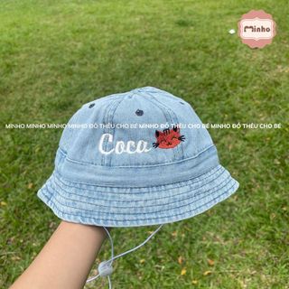 Mũ Bucket Denim và Nón Jean Thêu tên bé với phong cách Hàn Quốc độc đáo cho bé yêu của bạn, đủ size cho cả mẹ và bé