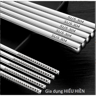 Một đôi đũa inox 304 đũa thép không rỉ thế hệ mới an toàn sinh học chống trượt