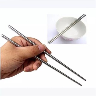 Một đôi đũa inox 304 đũa thép không rỉ thế hệ mới an toàn sinh học chống trượt