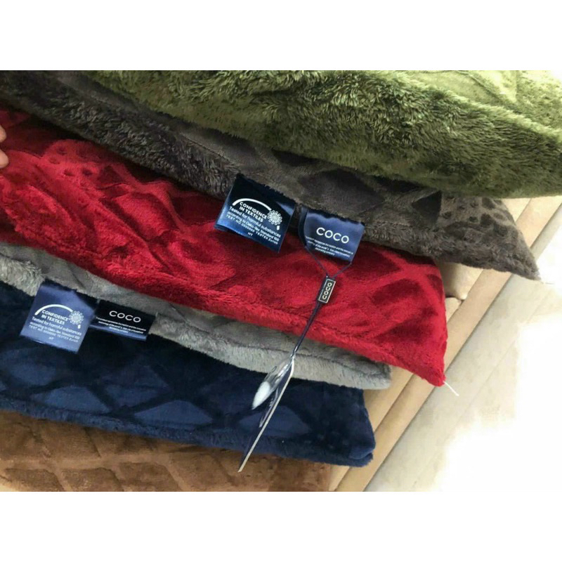 Chăn Nỉ Lông Thỏ Boss Decor co co Siêu Ấm in hoa trà siêu mềm