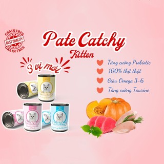 Pate Catchy Lon 400g Dạng Hộp Cho Mèo Mọi Lứa Tuổi Full 13 vị Pet Hub