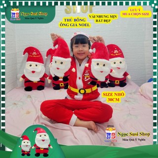 GẤU BÔNG ÔNG GIÀ NOEL NGỒI SIÊU ĐẸP CHẤT VẢI NHUNG CAO CẤP RẤT MỊN - MUA CHỌN SIZE [ẢNH THẬT]