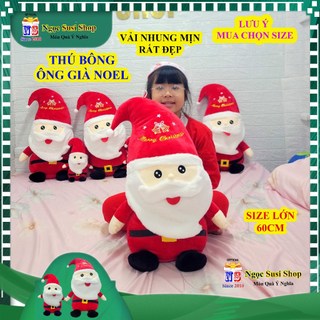 THÚ NHỒI BÔNG ÔNG GIÀ NOEL NGỒI DÀNH CHO BÉ SIÊU ĐẸP VẢI NHUNG RẤT MỊN - MUA CHỌN SIZE [NGỌC SUSI]