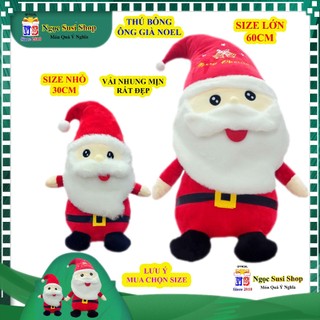 THÚ NHỒI BÔNG ÔNG GIÀ NOEL NGỒI DÀNH CHO BÉ SIÊU ĐẸP VẢI NHUNG RẤT MỊN - MUA CHỌN SIZE [NGỌC SUSI]