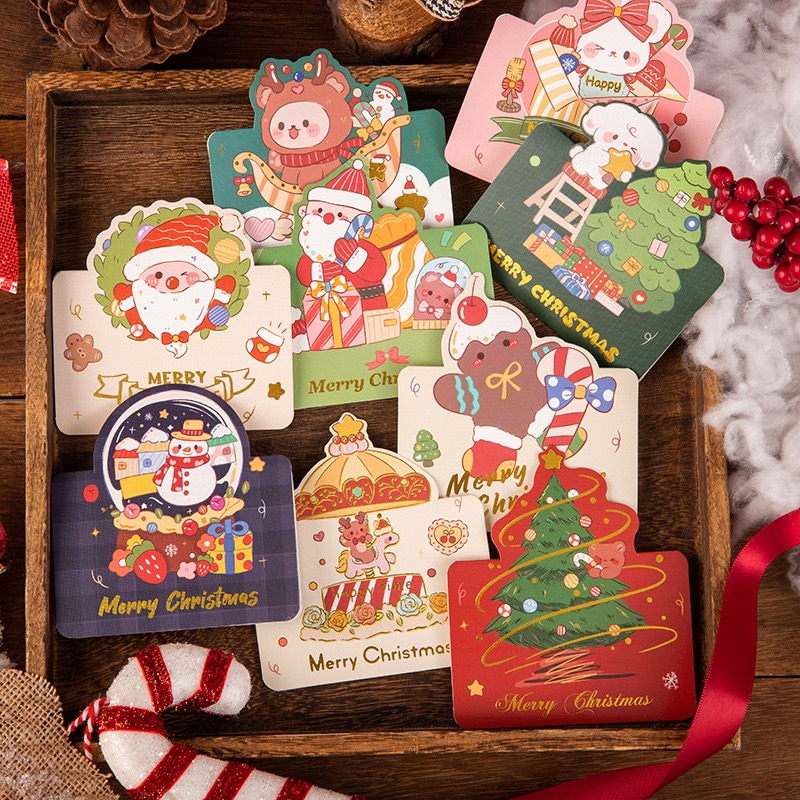 Thiệp giáng sinh, thiệp noel, thiệp chúc mừng, thiệp sinh nhật, thiệp xinh  cute in hình đáng yêu | Shopee Việt Nam