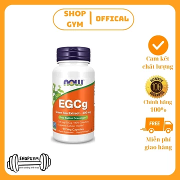 Now EGCg Green Tea Extract 400mg, 90 Vcaps viên uống chiết xuất trà xanh hỗ trợ giảm mỡ, giảm cân - Shop Gym