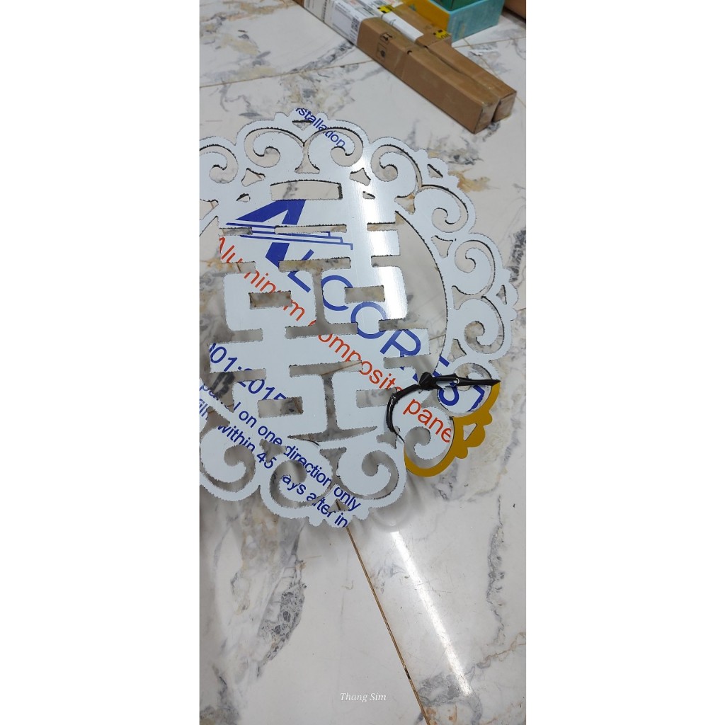 Chữ Hỷ ALU vàng gương - Đám cưới, bàn thờ gia tiên, xe hoa