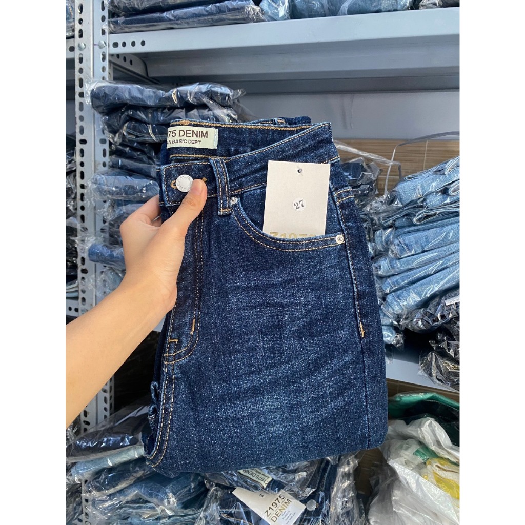 Quần bò jeans ống loe cạp cao chất dày dặn siêu hách dáng cho nữ - mã 104
