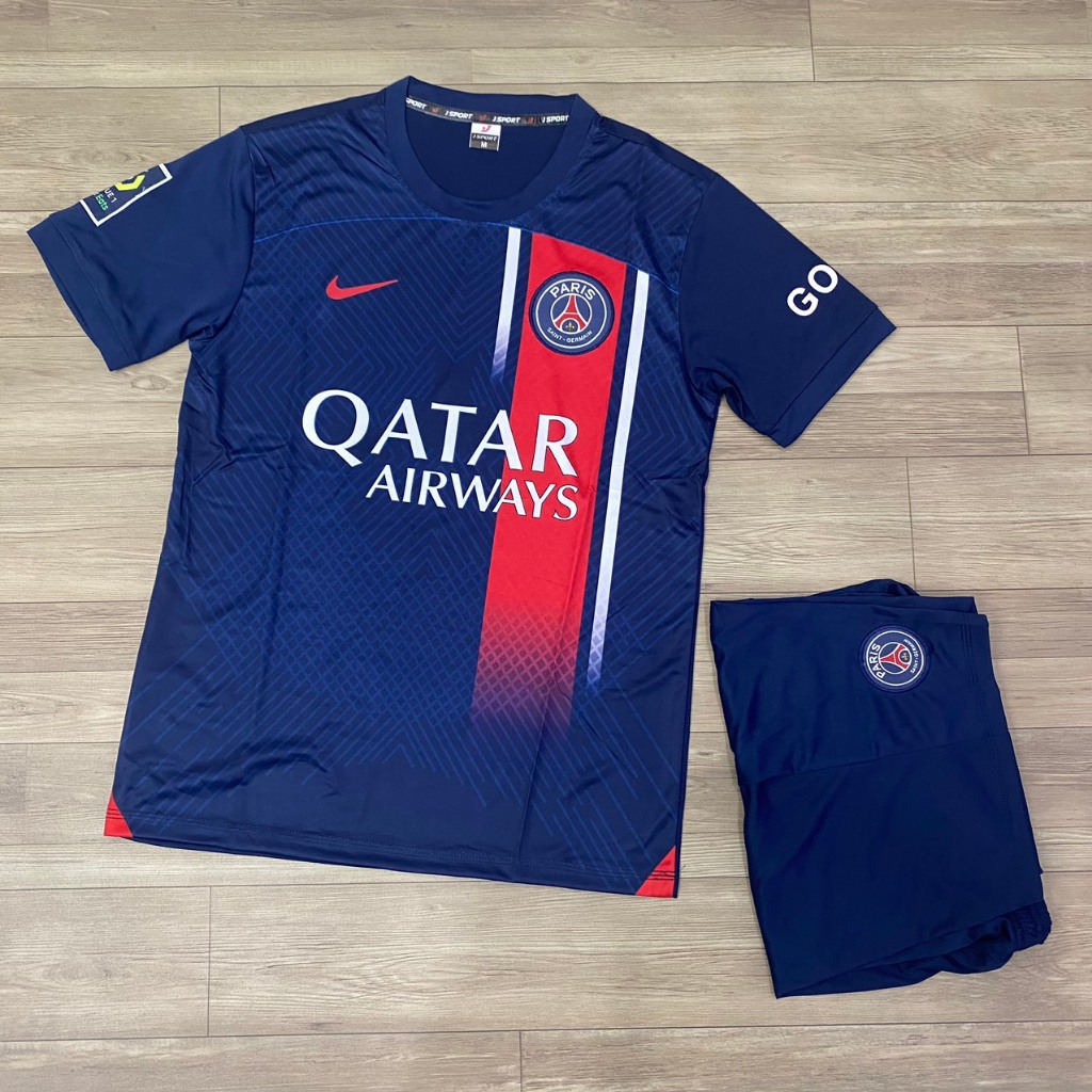 Bộ quần áo đá banh PSG xanh dương sân nhà 2024 FLG | Shopee Việt Nam