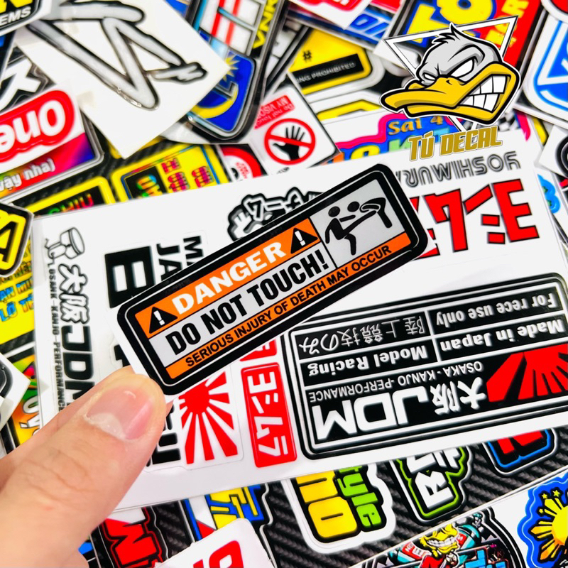 Tem Sticker Cảnh Báo Dán Trang Trí Xe Máy, Điện Thoại, Nón Bảo Hiểm, Xe ...