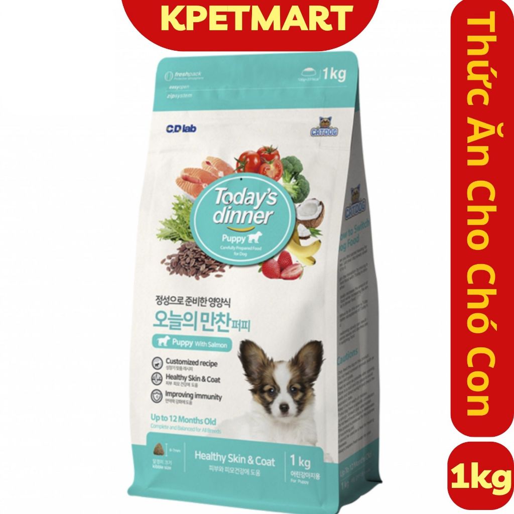 Thức Ăn Hạt Cho Chó Con Today’s Dinner Puppy Dog túi 1kg I Thức Ăn Hạt ...