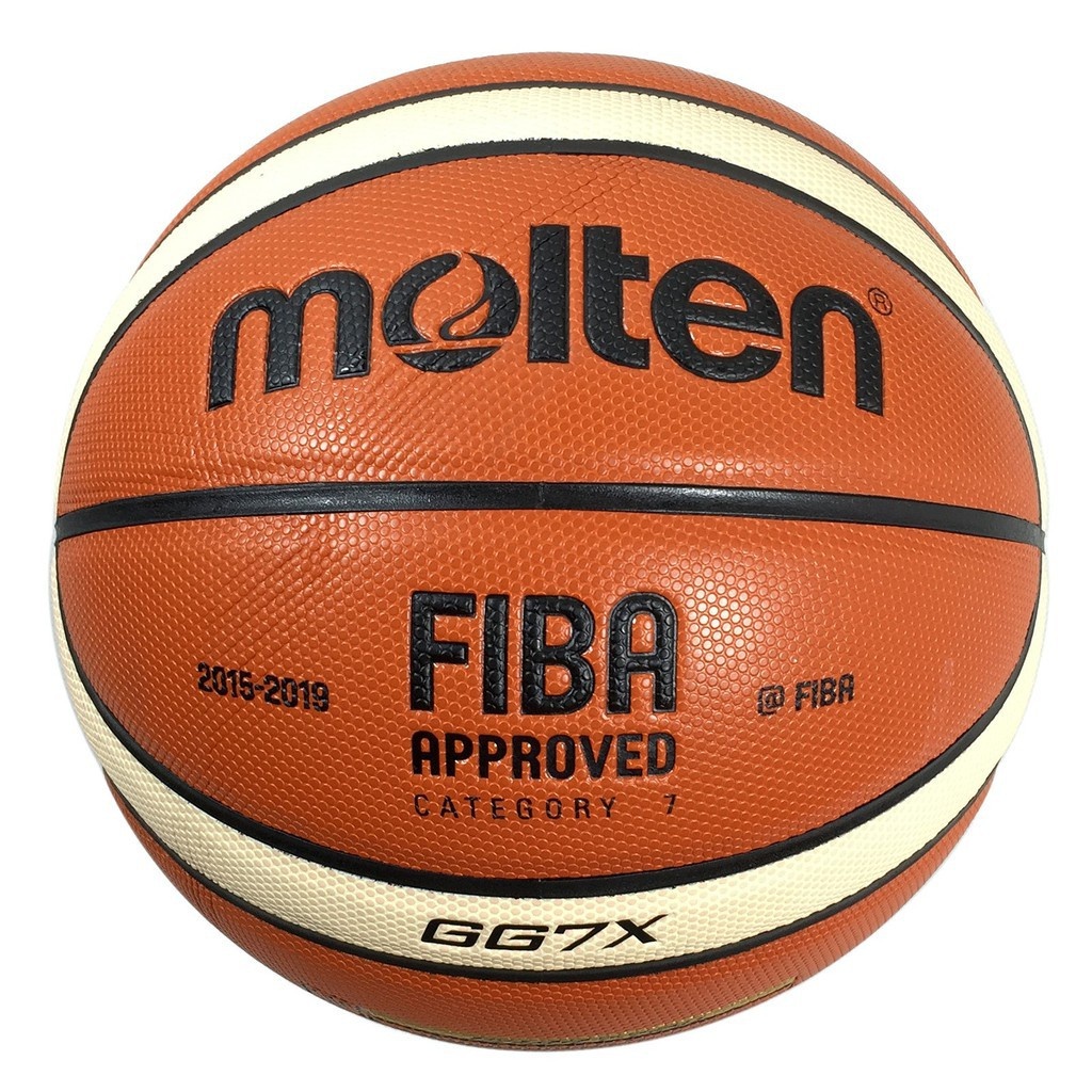 Bóng rổ Molten FIBA GG7X size 7 da PU chơi indoor outdoor TẶNG kim bơm + túi lưới banh đẹp bền bám tay tốt
