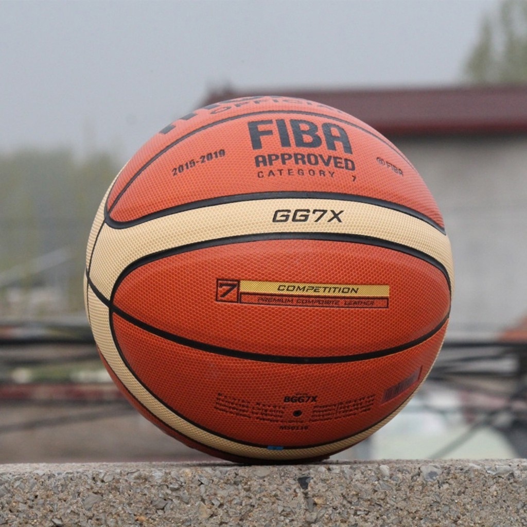 Bóng rổ Molten FIBA GG7X size 7 da PU chơi indoor outdoor TẶNG kim bơm + túi lưới banh đẹp bền bám tay tốt