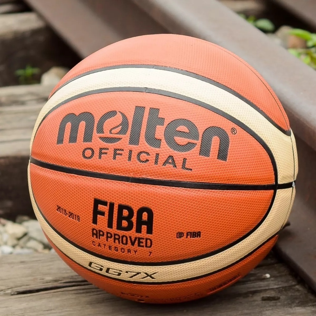 Bóng rổ Molten FIBA GG7X size 7 da PU chơi indoor outdoor TẶNG kim bơm + túi lưới banh đẹp bền bám tay tốt