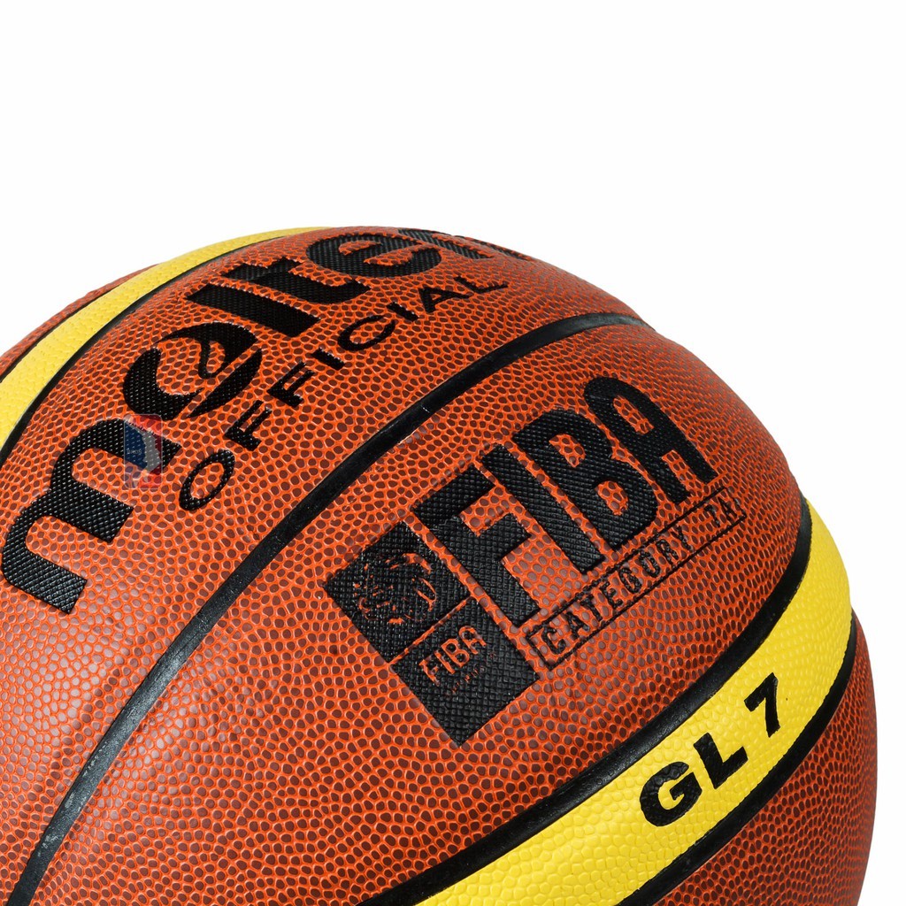 Bóng rổ Molten FIBA GG7X size 7 da PU chơi indoor outdoor TẶNG kim bơm + túi lưới banh đẹp bền bám tay tốt