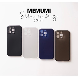 Ốp MEMUMI nhám siêu mỏng chống vân bảo vệ camera cho ip 17/16/15/14/13/12/plus/pro/promax/air 0.3MM