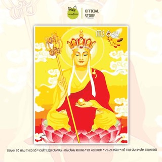 Tranh tô màu theo số 40x50cm đã căng khung - Tranh tô Đức Phật T652